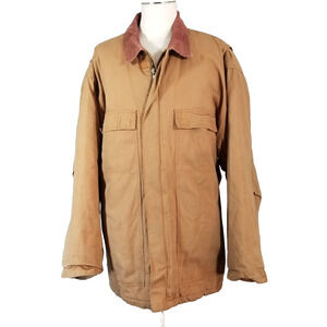 Dodeca Field Jacket Coat outdoor men's 4XL brown Canvas Duck Cloth Lined Winter
